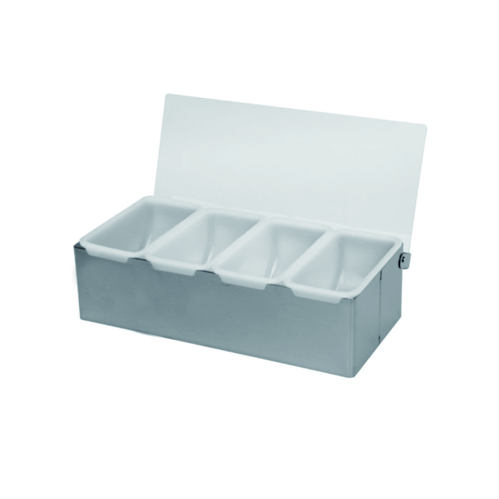 S/S 4 Compartment Condiment Dispenser-SLCN004